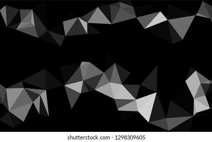Dark Silver, Gray vector polygonal pattern. Modern geometrical abstract illustration with gradient. The template can be used as a background for cell phones.
