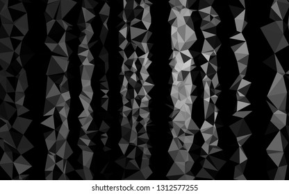 Dark Silver, Gray vector polygonal background. Shining illustration, which consist of triangles. Completely new design for your business.