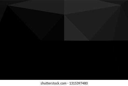 Dark Silver, Gray vector polygonal background. Creative geometric illustration in Origami style with gradient. The textured pattern can be used for background.