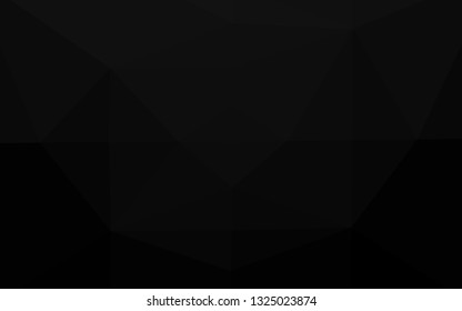 Dark Silver, Gray vector polygonal background. Brand new colorful illustration in with gradient. Triangular pattern for your business design.
