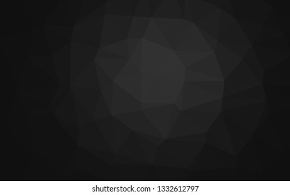 Dark Silver, Gray vector polygonal background. Geometric illustration in Origami style with gradient. The best triangular design for your business.