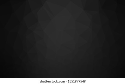 Dark Silver, Gray vector polygonal pattern. An elegant bright illustration with gradient. Completely new template for your business design.