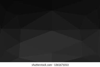 Dark Silver, Gray vector polygonal background. A completely new color illustration in a vague style. Elegant pattern for a brand book.
