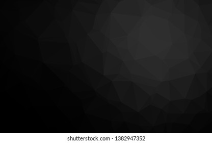 Dark Silver, Gray vector polygonal template. A completely new color illustration in a vague style. The best triangular design for your business.
