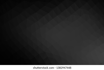Dark Silver, Gray vector polygonal background. Geometric illustration in Origami style with gradient. Brand new design for your business.