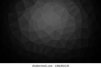 Dark Silver, Gray vector polygonal pattern. An elegant bright illustration with gradient. The best triangular design for your business.