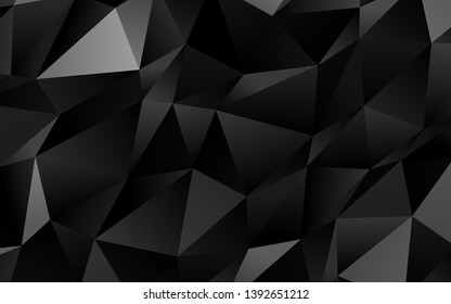 Dark Silver, Gray vector polygonal pattern. Modern geometrical abstract illustration with gradient. Brand new style for your business design.