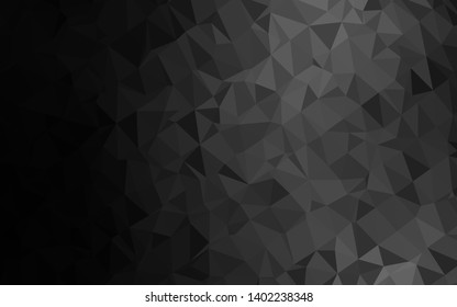 Dark Silver, Gray vector polygonal pattern. A sample with polygonal shapes. Polygonal design for your web site.