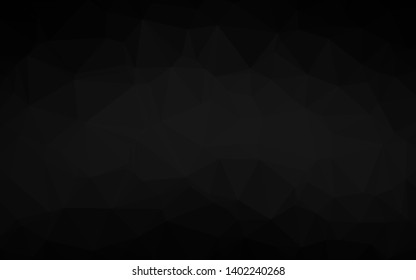 Dark Silver, Gray vector polygonal background. Geometric illustration in Origami style with gradient. Template for your brand book.
