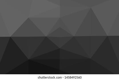 Dark Silver, Gray vector polygonal template. Glitter abstract illustration with an elegant design. Elegant pattern for a brand book.