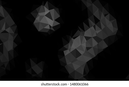 Dark Silver, Gray vector polygonal pattern. A vague abstract illustration with gradient. Triangular pattern for your business design.