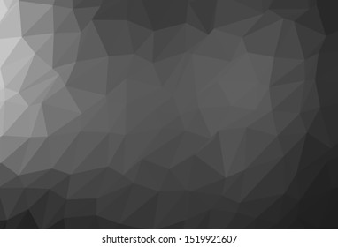 Dark Silver, Gray vector polygonal pattern. Shining colored illustration in a Brand new style. Brand new style for your business design.