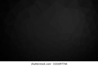 Dark Silver, Gray vector polygonal background. Modern geometrical abstract illustration with gradient. Brand new style for your business design.