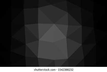 Dark Silver, Gray vector polygonal background. Colorful abstract illustration with gradient. Triangular pattern for your business design.