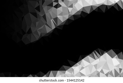 Dark Silver, Gray vector polygonal pattern. An elegant bright illustration with gradient. Completely new design for your business.