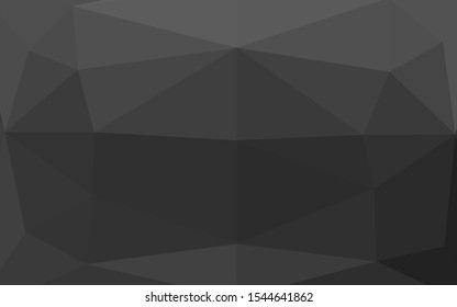 Dark Silver, Gray vector polygonal template. Colorful illustration in abstract style with gradient. The best triangular design for your business.