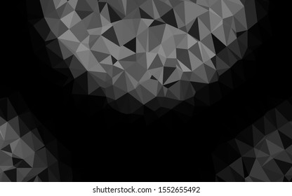 Dark Silver, Gray vector polygonal template. Colorful abstract illustration with gradient. New texture for your design.