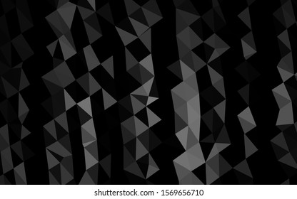 Dark Silver, Gray vector polygonal pattern. Creative illustration in halftone style with gradient. Elegant pattern for a brand book.