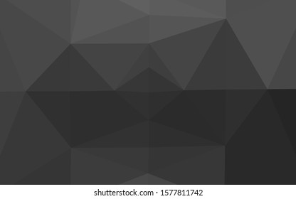 Dark Silver, Gray vector polygonal background. A sample with polygonal shapes. Completely new template for your business design.