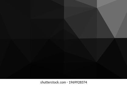 Dark Silver, Gray vector polygonal template. Modern geometrical abstract illustration with gradient. Elegant pattern for a brand book.
