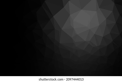 Dark Silver, Gray vector polygonal pattern. Modern geometrical abstract illustration with gradient. Elegant pattern for a brand book.