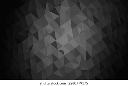 Dark Silver, Gray vector polygonal background. A sample with polygonal shapes. Polygonal design for your web site.