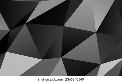 Dark Silver, Gray vector polygonal template. Creative illustration in halftone style with gradient. New texture for your design.