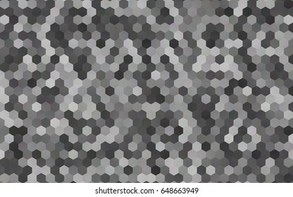 Dark Silver, Gray vector polygonal illustration, which consist of hexagons. Hexagonal pattern for your business design. Geometric background in Origami style with gradient. 