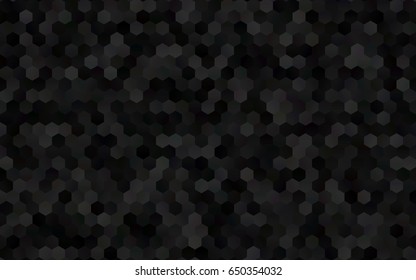 Dark Silver, Gray vector polygonal illustration, which consist of hexagons. Hexagonal design for your business. Creative geometric background in Origami style with gradient