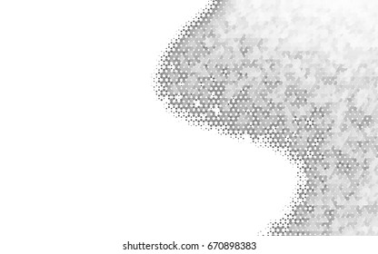 Dark Silver, Gray vector polygonal illustration, which consist of hexagons. Hexagonal design for your business. Creative geometric background in Origami style with gradient
