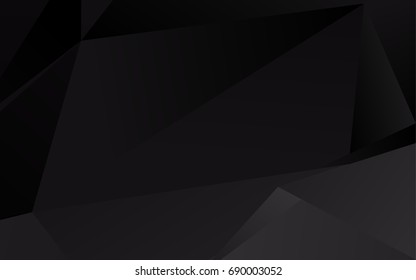 Dark Silver, Gray vector polygonal pattern. Triangular geometric sample with gradient.  Triangular pattern for your business design.