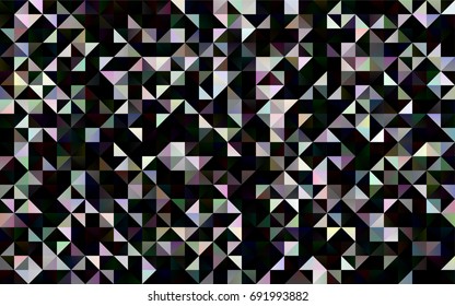 Dark Silver, Gray vector polygonal pattern. Colorful abstract illustration with gradient. Triangular pattern for your business design.