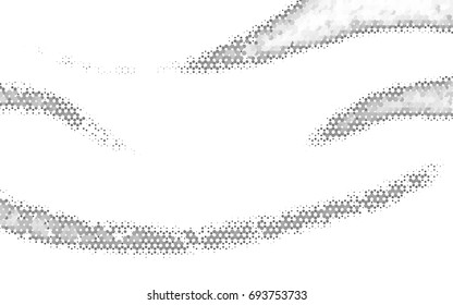 Dark Silver, Gray vector polygonal illustration, which consist of hexagons. Hexagonal design for your business. Creative geometric background in Origami style with gradient