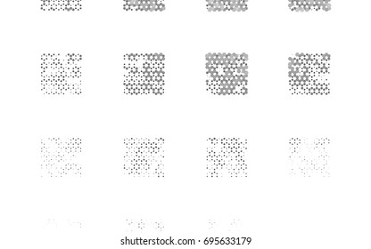 Dark Silver, Gray vector polygonal illustration, which consist of hexagons. Hexagonal design for your business. Creative geometric background in Origami style with gradient