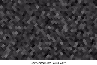 Dark Silver, Gray vector polygonal illustration, which consist of hexagons. Hexagonal design for your business. Creative geometric background in Origami style with gradient