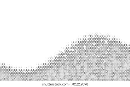 Dark Silver, Gray vector polygonal illustration, which consist of hexagons. Hexagonal pattern for your business design. Geometric background in Origami style with gradient. 
