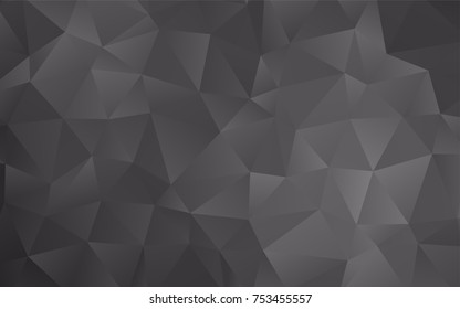 Dark Silver, Gray vector polygonal template. Brand-new colored illustration in blurry style with gradient. Triangular pattern for your business design.