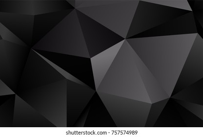 Dark Silver, Gray vector polygonal template. Shining colored illustration in a brand-new style. A new texture for your design.