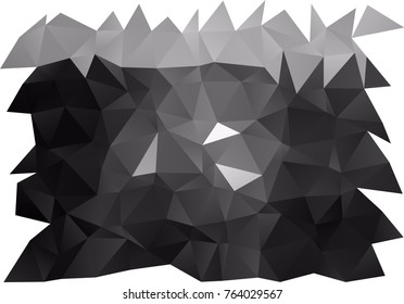 Dark Silver, Gray vector polygonal template. Geometric illustration in Origami style with gradient.  The best triangular design for your business.