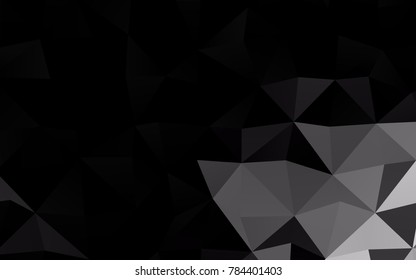Dark Silver, Gray vector polygonal template. An elegant bright illustration with gradient. The textured pattern can be used for background.