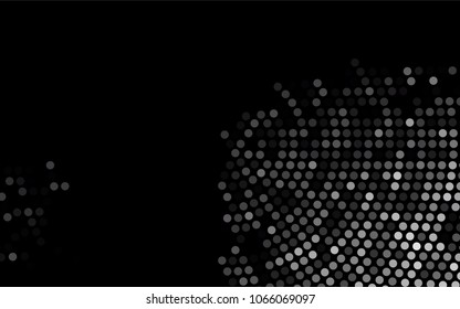Dark Silver, Gray vector red pattern of geometric circles, shapes. Colorful mosaic banner. Geometric background with colored disks.