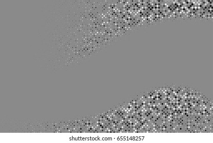 Dark Silver, Gray vector red banner with set of circles, dots. Donuts Background. Creative Design Template. Technological halftone illustration.
