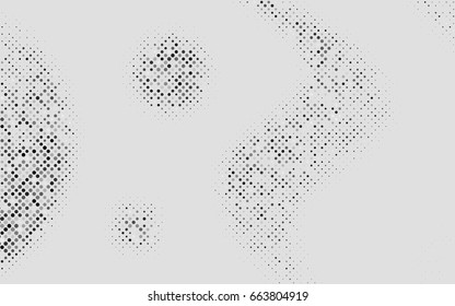 Dark Silver, Gray vector red pattern of geometric circles, shapes. Colorful mosaic banner. Geometric background with colored disks.