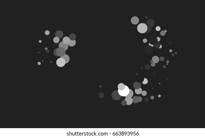 Dark Silver, Gray vector red pattern of geometric circles, shapes. Colorful mosaic banner. Geometric background with colored disks.