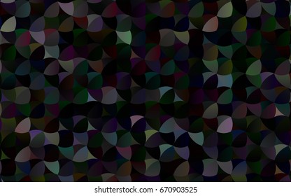 Dark Silver, Gray vector red banner with set of circles, dots. Donuts Background. Creative Design Template. Technological halftone illustration.