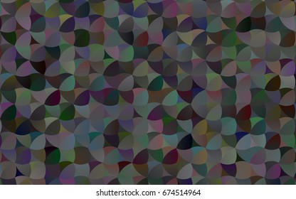 Dark Silver, Gray vector red pattern of geometric circles, shapes. Colorful mosaic banner. Geometric background with colored disks.