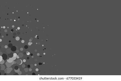 Dark Silver, Gray vector red banner with set of circles, dots. Donuts Background. Creative Design Template. Technological halftone illustration.