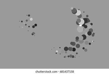 Dark Silver, Gray vector red pattern of geometric circles, shapes. Colorful mosaic banner. Geometric background with colored disks.