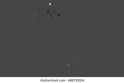 Dark Silver, Gray vector red banner with set of circles, dots. Donuts Background. Creative Design Template. Technological halftone illustration.