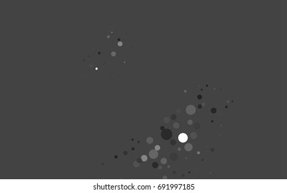 Dark Silver, Gray vector red pattern of geometric circles, shapes. Colorful mosaic banner. Geometric background with colored disks.